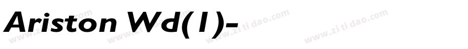 Ariston Wd(1)字体转换